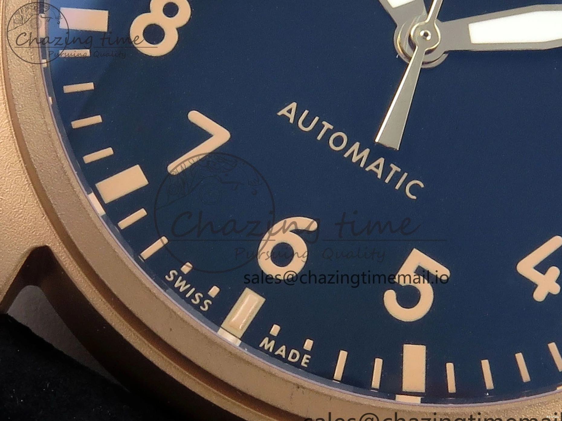 MIROTIME 0410 Affordable Big Pilot IW329703 M+F 1:1 Best Edition Black Dial on Black Nylon Strap MY 7004